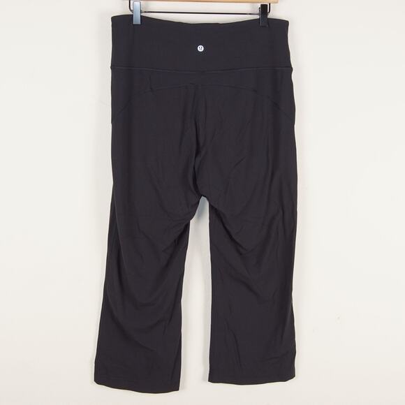Lululemon Groove Super High Rise 23" Crop Black Leggings Womens Sz 14 - Picture 2 of 10